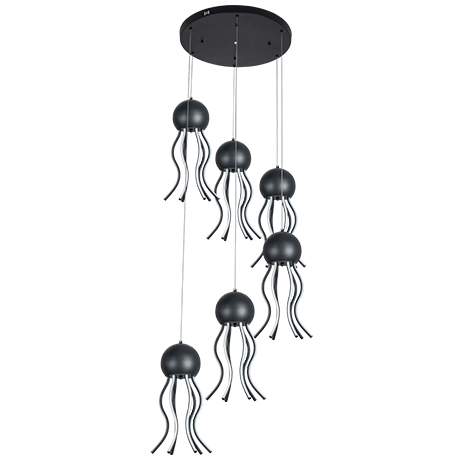 Modern Jellyfish-Inspired Aluminum Light Image