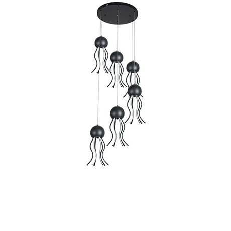 Modern Jellyfish-Inspired Aluminum Light Image