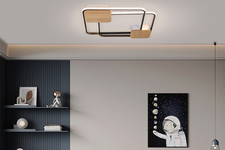 Minimalist LED Wood Ceiling Light: Where Modern Geometry Meets Natural Warmth Feature Image